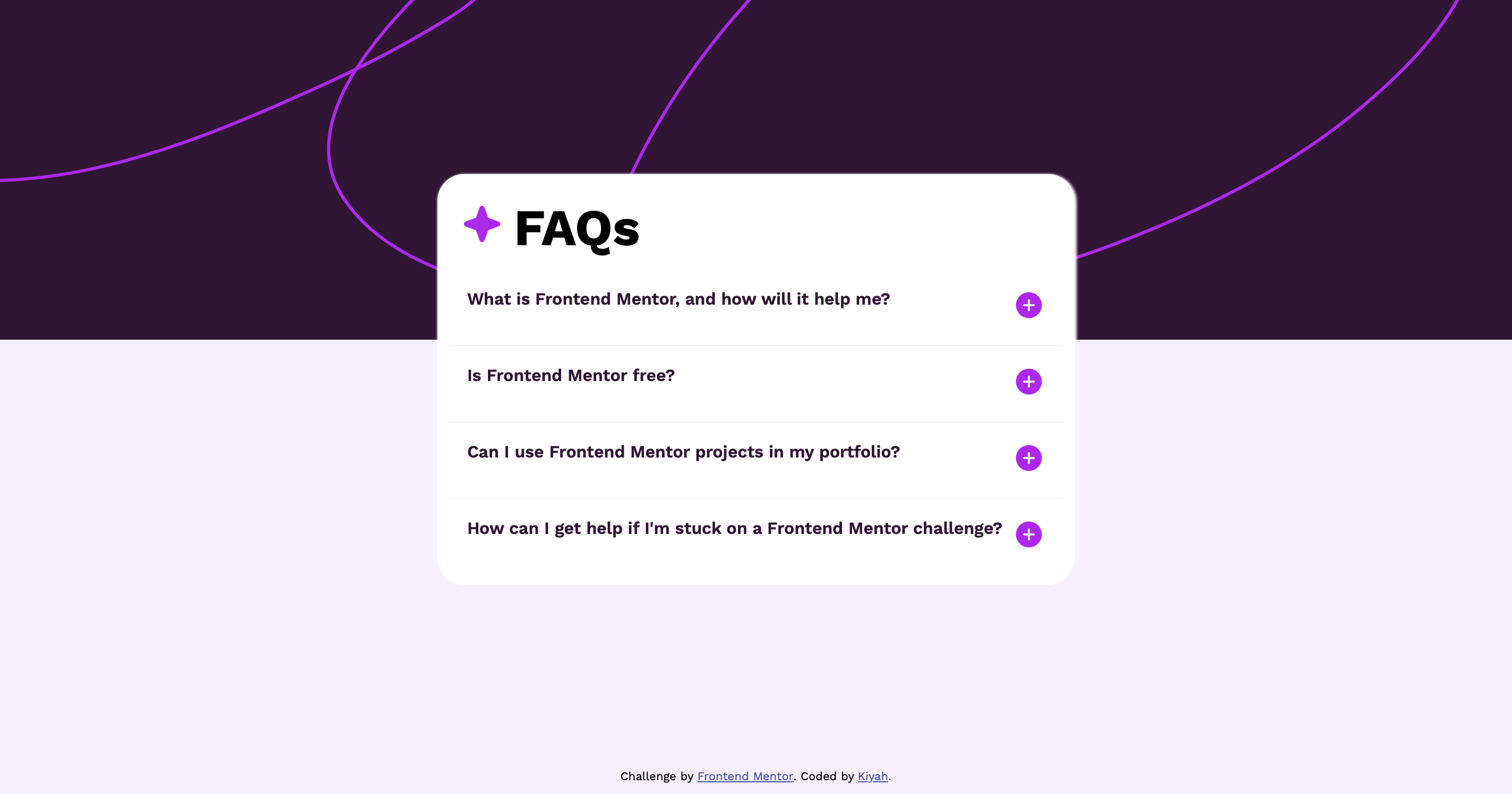Frontend Mentor FAQ Accordion Challenge