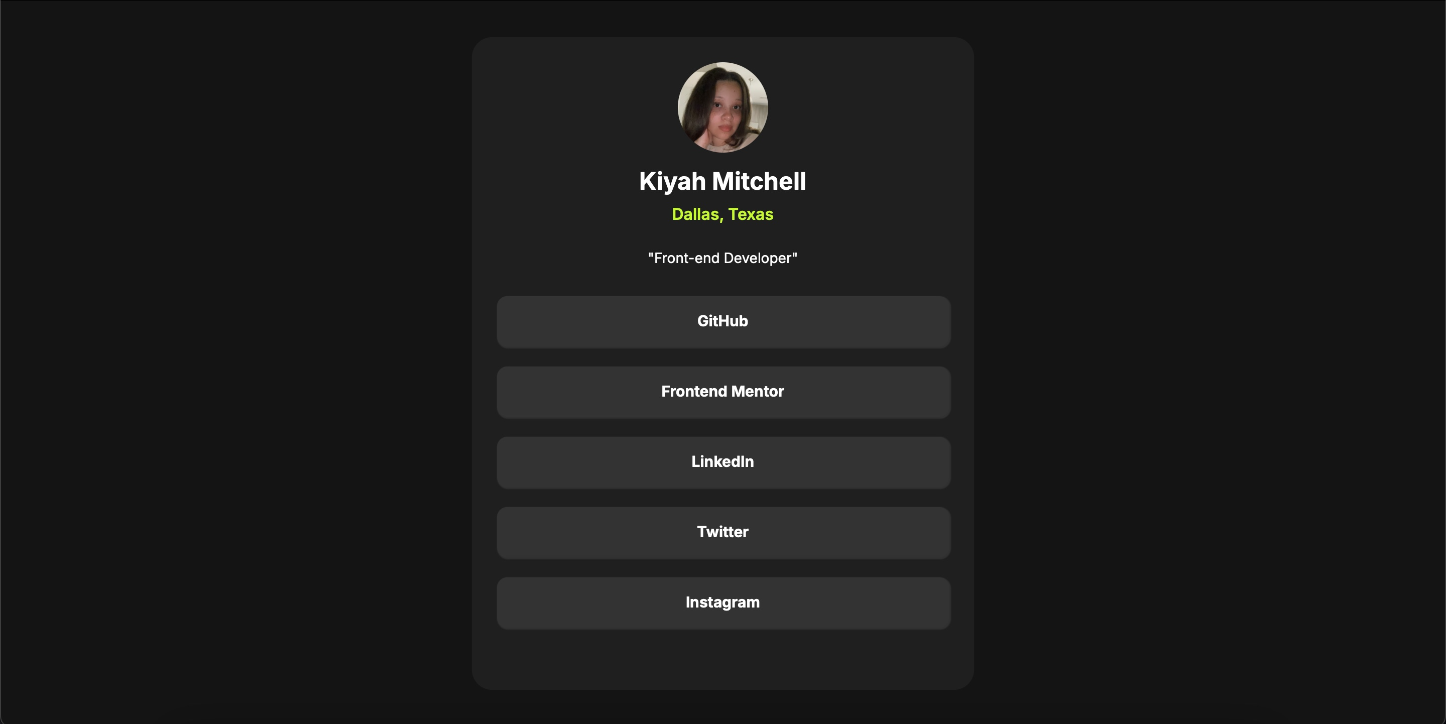 Social links Profile